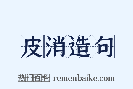 皮消造句是什么意思的图片